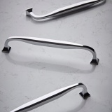 Close up product image of three Roper Rhodes Chrome Pull Handles 160mm Centres